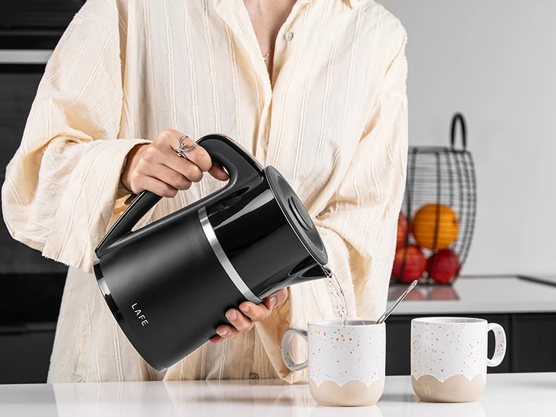 Elektrinis Virdulys - LAFE CEG020 1,7L 2200W Temperatūros kontrolė Juodas