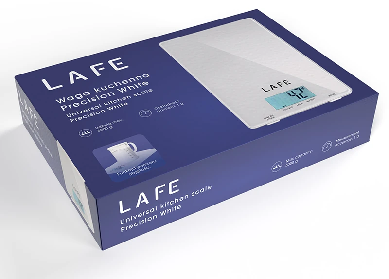 Virtuvinės svarstyklės LAFE WKS001.5, baltos
