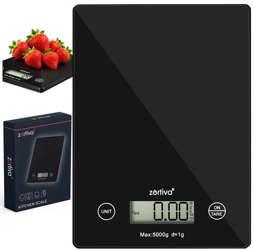 Plokščios virtuvinės svarstyklės 5000 g/1 g Zortiva