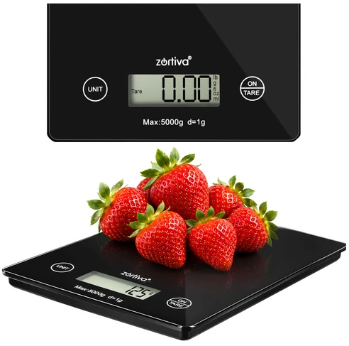 Plokščios virtuvinės svarstyklės 5000 g/1 g Zortiva