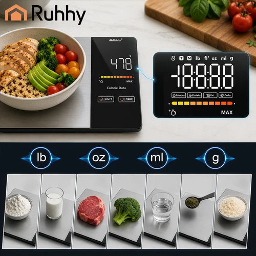 „Ruhhy 24632“ virtuvinės svarstyklės su „Bluetooth“