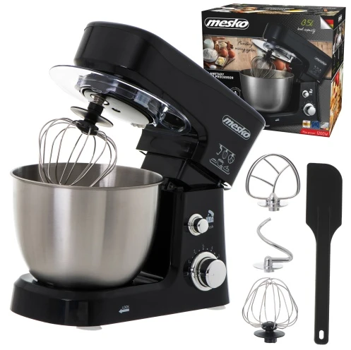 Virtuvinis kombainas Adler Mesko | MS 4217 | 1200 W | Greičių skaičius 6 | Bowl capacity 3.5 L | Nerūdijantis plienas/Juodas