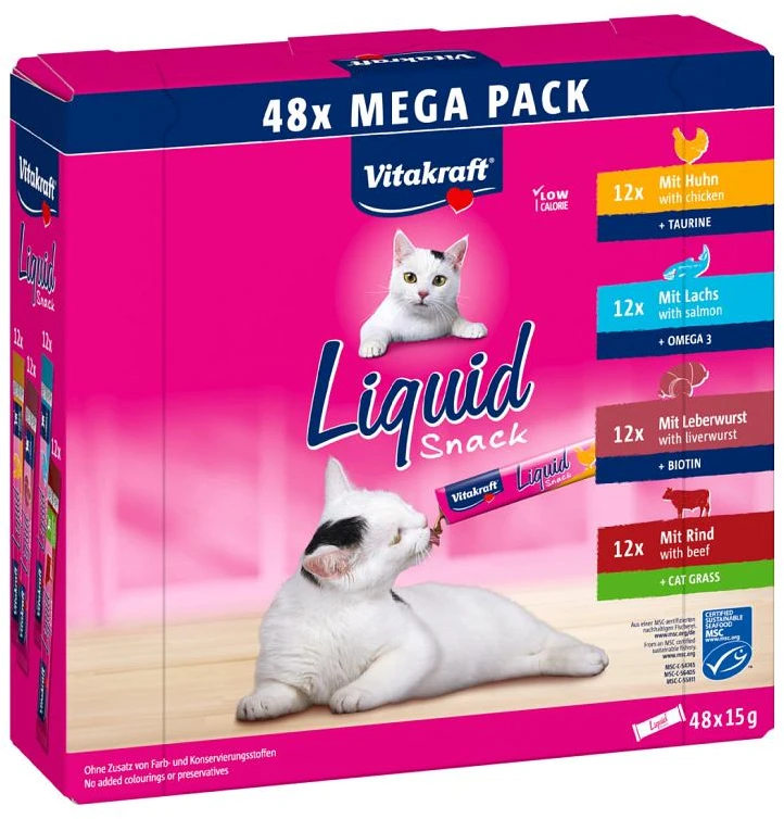 „Vitakraft“ - „Liquid Snack Big Pack“ 48 x 15 gr