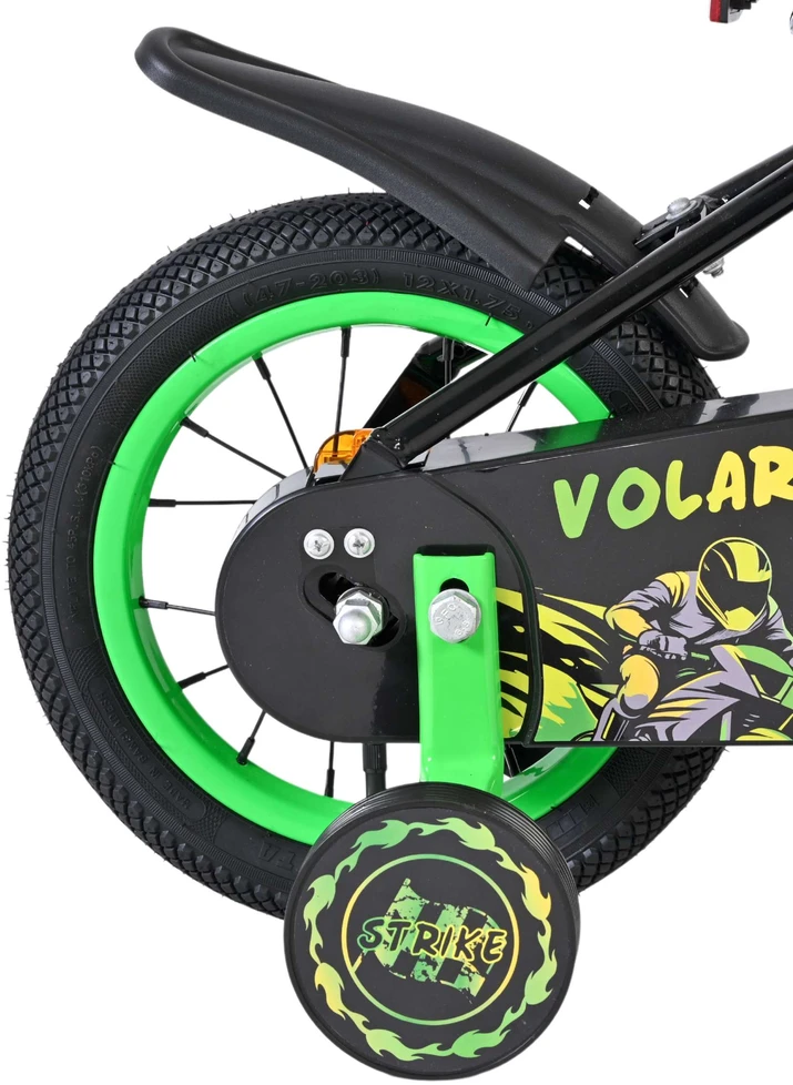 „Volare“ – vaikiškas dviratis 12 colių – „Thombike“ žalias/juodas (51256)