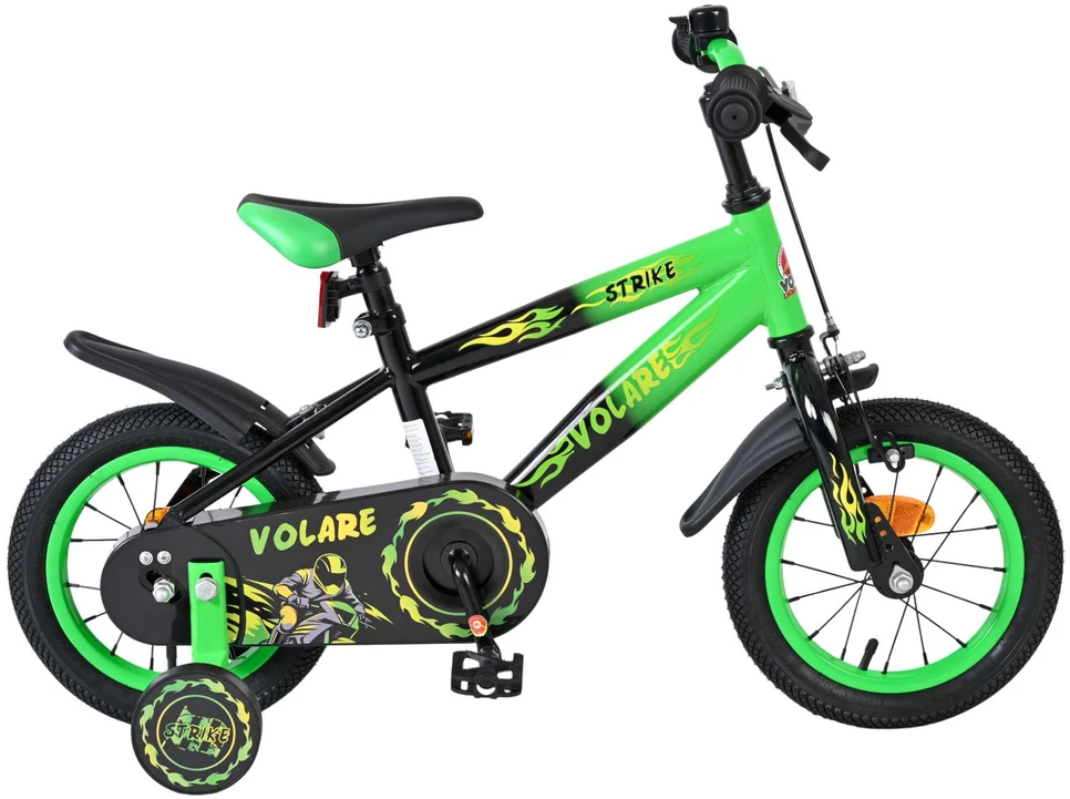„Volare“ – vaikiškas dviratis 12 colių – „Thombike“ žalias/juodas (51256)
