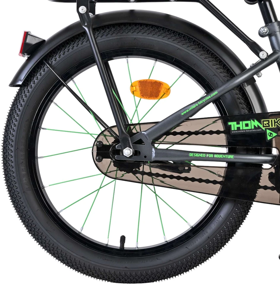 Volare - Vaikiškas dviratis 18" - Thombike žaliai pilkas (61859)
