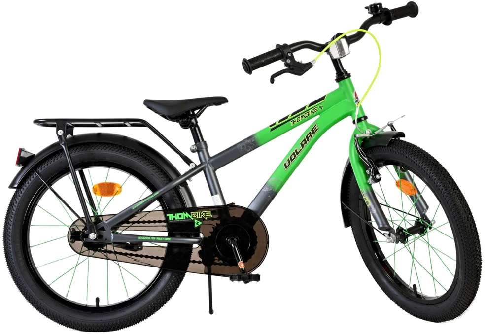 Volare - Vaikiškas dviratis 18" - Thombike žaliai pilkas (61859)