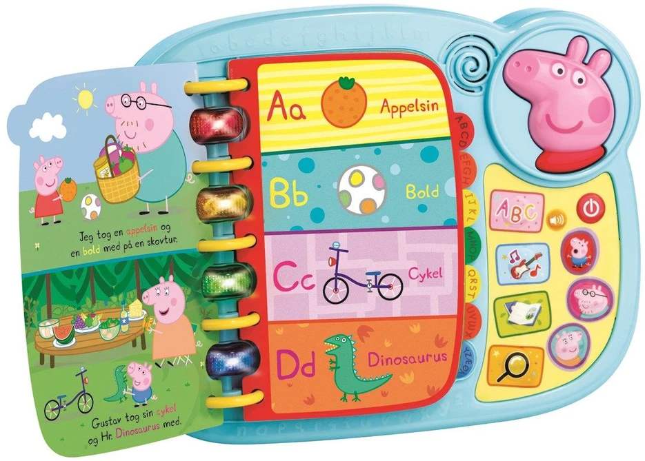 Vtechpeppa Pig Vtech - Peppa Pig mokymosi ir atradimų knyga (danų kalba) (950-518032)