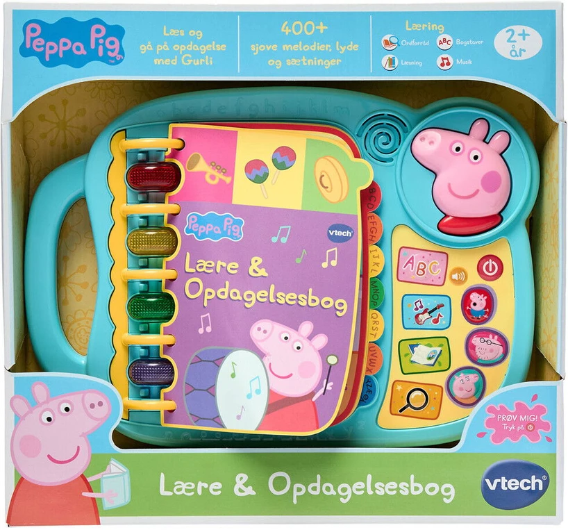Vtechpeppa Pig Vtech - Peppa Pig mokymosi ir atradimų knyga (danų kalba) (950-518032)