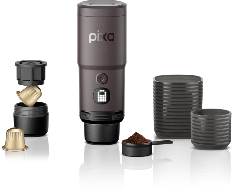 Wacaco Pixapresso nešiojamas kavos aparatas, burgundiškos spalvos