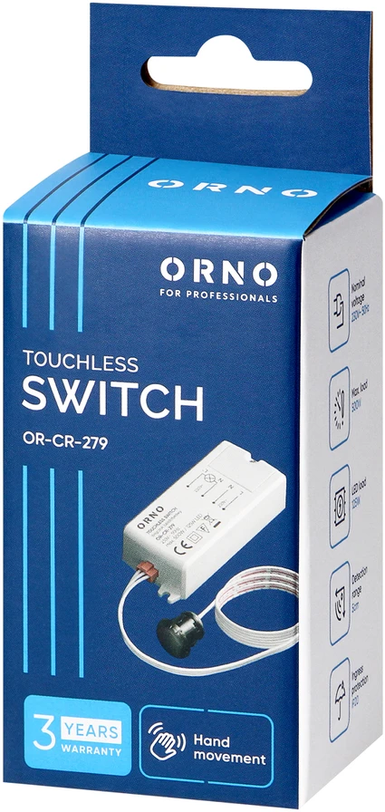 Orno Włącznik Dvipolis bekontaktis jungiklis, IP20, 500 W