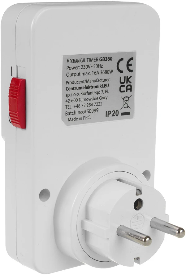 GreenBlue Timer GB360 E mechaninis laikmačio jungiklis