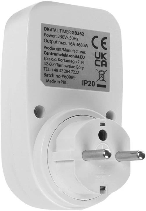 GreenBlue Timer GB362 E skaitmeninis laikmačio jungiklis