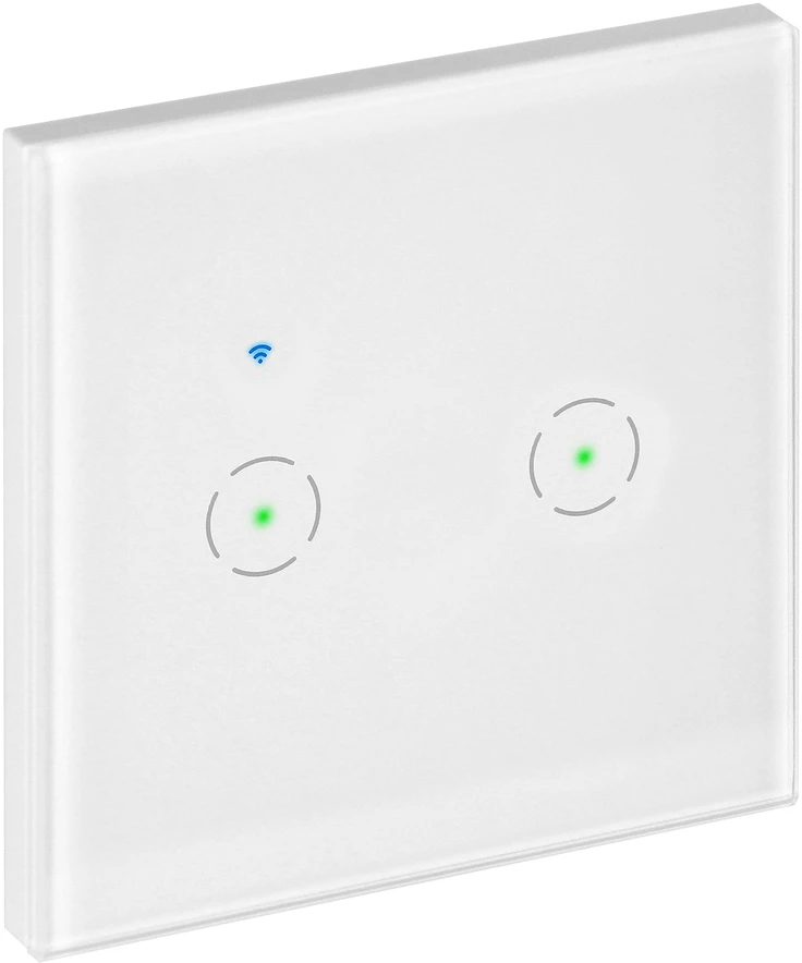 Orno Włącznik „Tuya Smart Home“ dvigubas įleidžiamas „Wi-Fi“ jungiklis, baltas