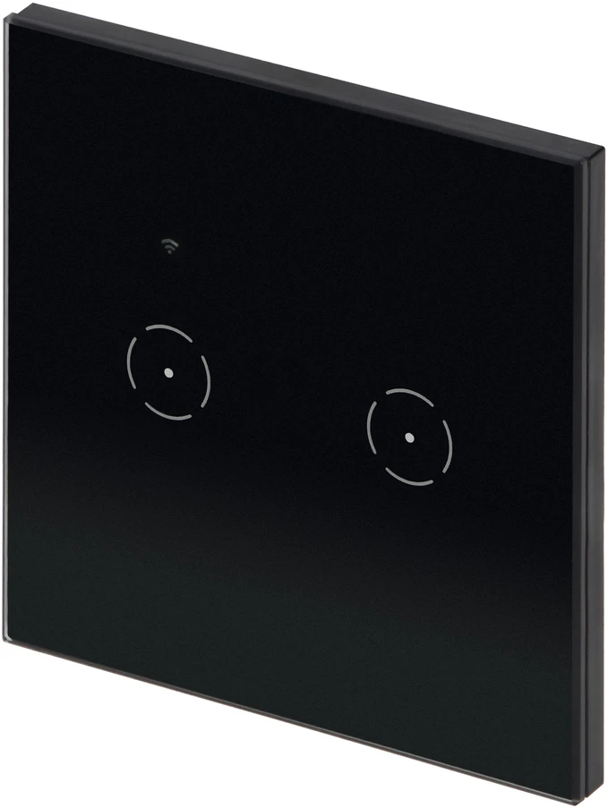 Orno Włącznik „Tuya Smart Home“ dvigubas įleidžiamas „Wi-Fi“ jungiklis, juodas