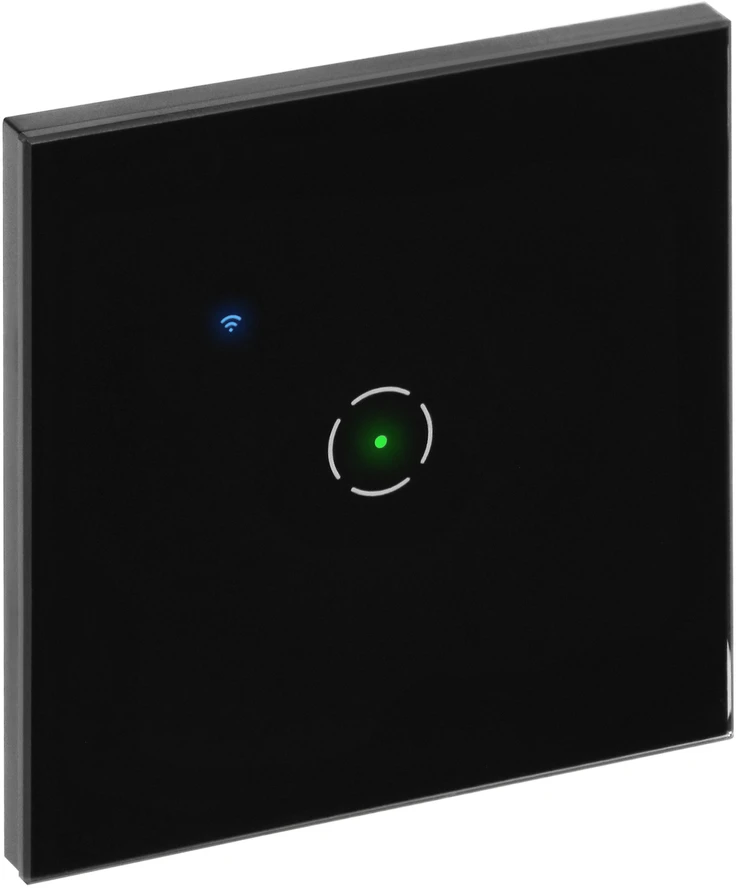 Orno Włącznik „Tuya Smart Home“ vieno įleidžiamo Wi-Fi jungiklio, juodos spalvos