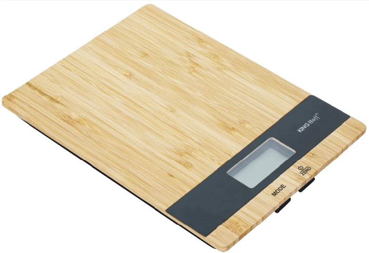 Virtuvinės svarstyklės Waga Svarstyklės Bambukinės virtuvės svarstyklės, 5kg, „Kinghoff“