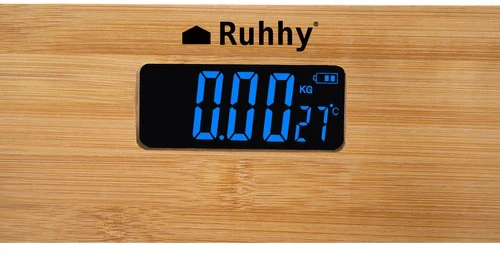 Virtuvinės svarstyklės LCD vonios svarstyklės - medinės Ruhhy 22522