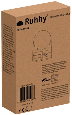Virtuvinės svarstyklės 10kg Ruhhy 24174
