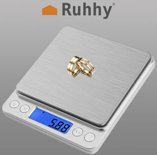 Virtuvinės svarstyklės 500x0.01g Ruhhy