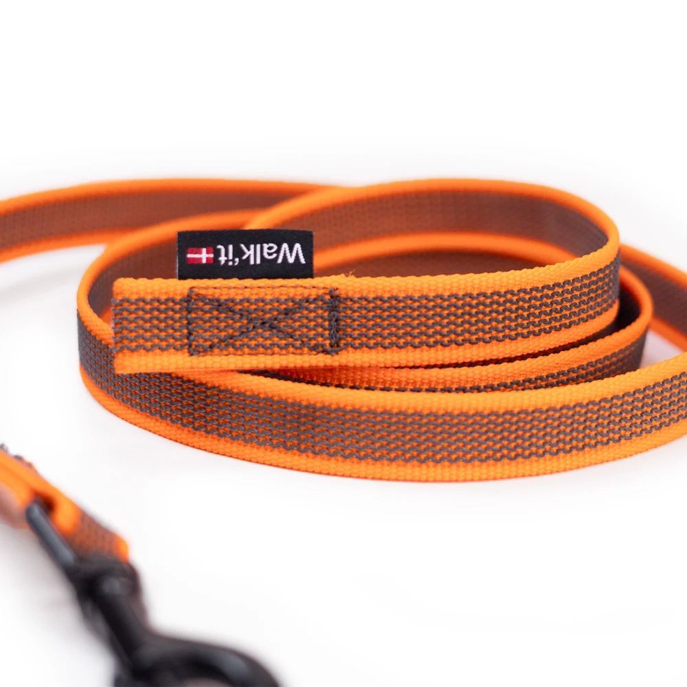 „WalkFit“ – neslystantis pavadėlis sekimui be rankenos – oranžinis – 5 m x 2 cm