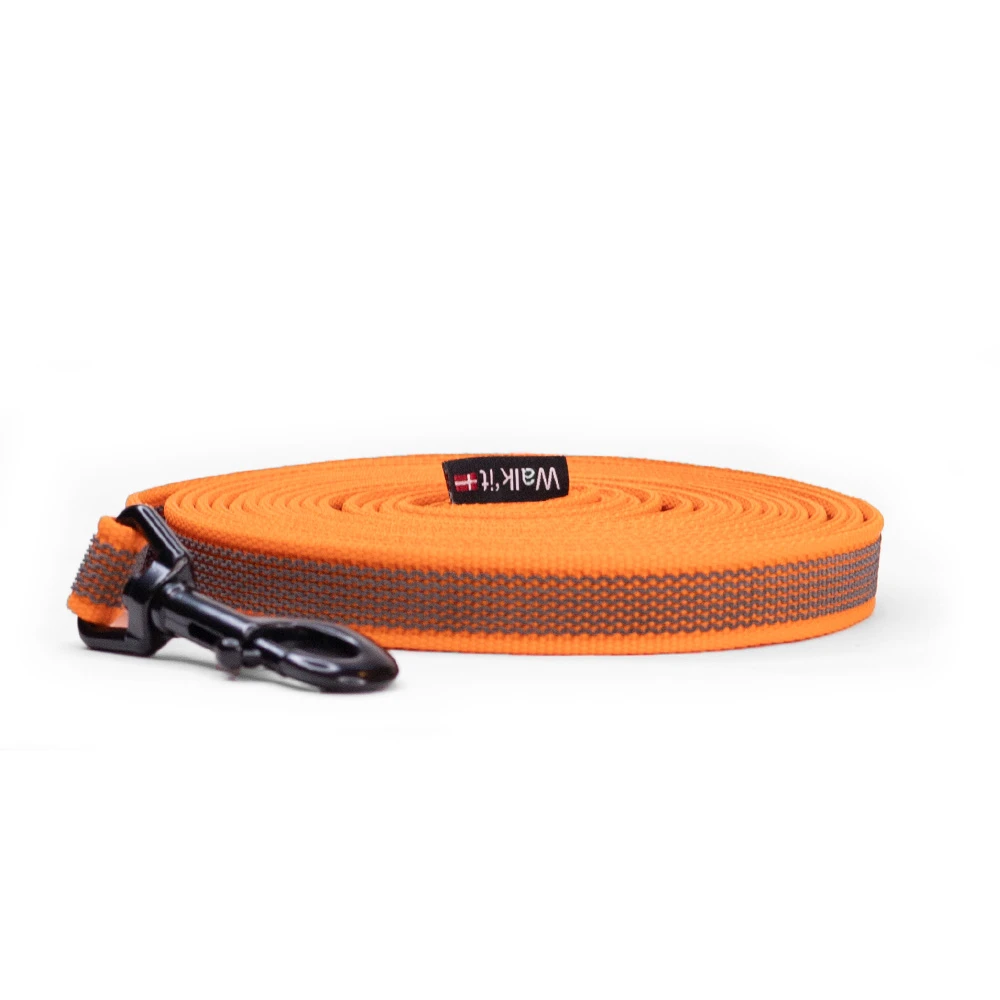 „WalkFit“ – neslystantis pavadėlis sekimui be rankenos – oranžinis – 5 m x 2 cm