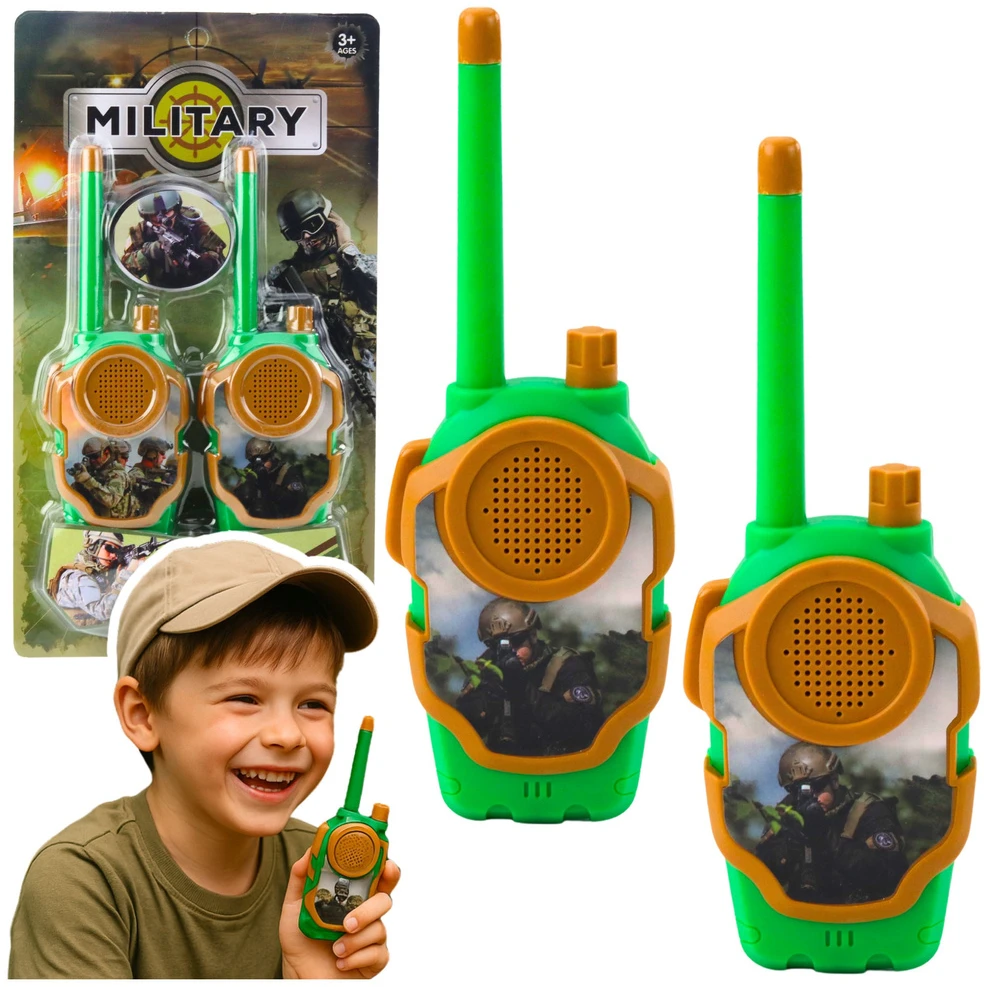 Lean Toys Vaikiški racijos rinkinys karinės tematikos 10 m