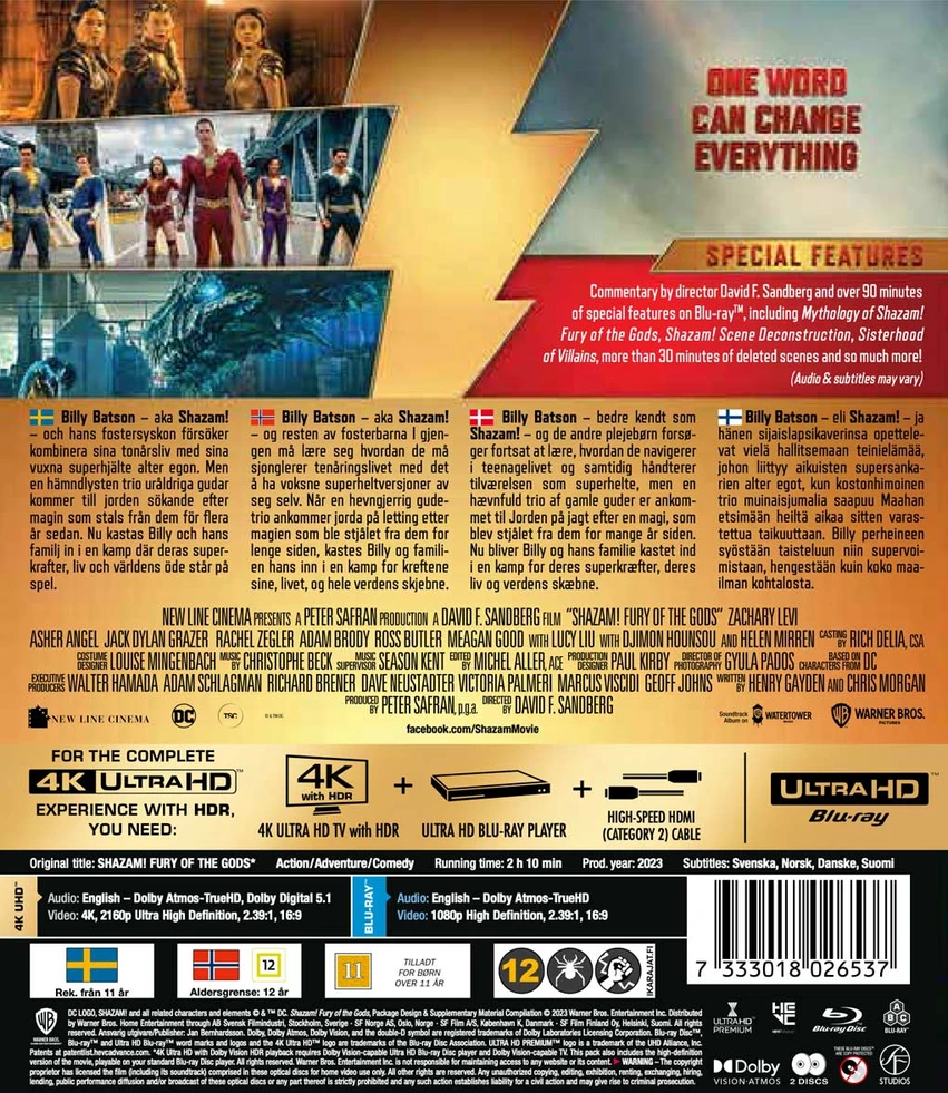 Warner Bros Shazam! Dievų įniršis