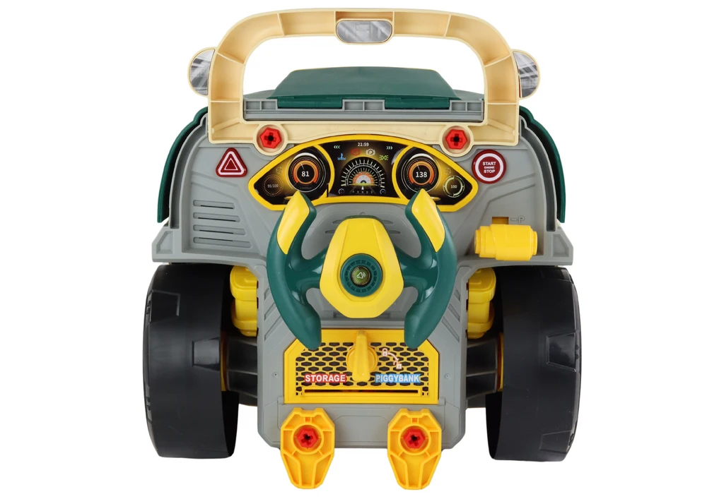 Žaislinis sunkvežimis dirbtuvės Lean Toys, su įrankiais