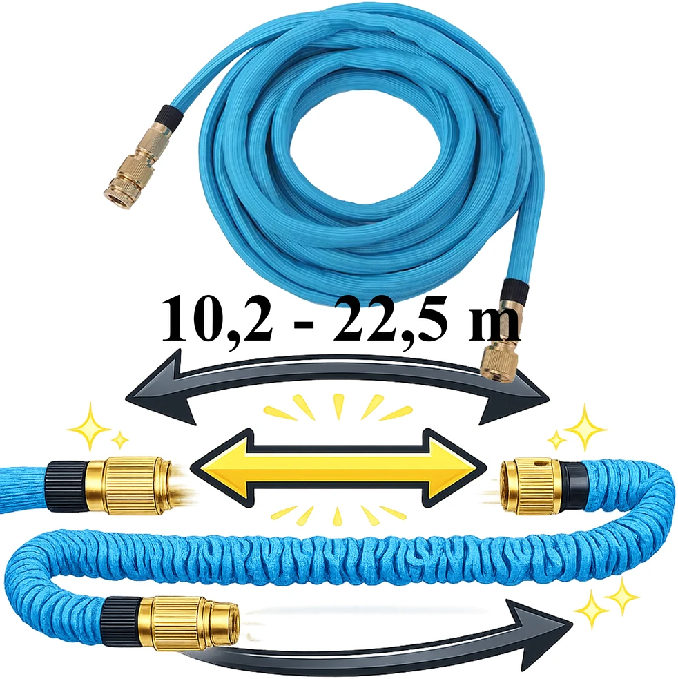 Wąż Žarna Lanksti sodo žarna 10,2–22,5 m 1/2 3/4 „Premium Strong“ jungtys
