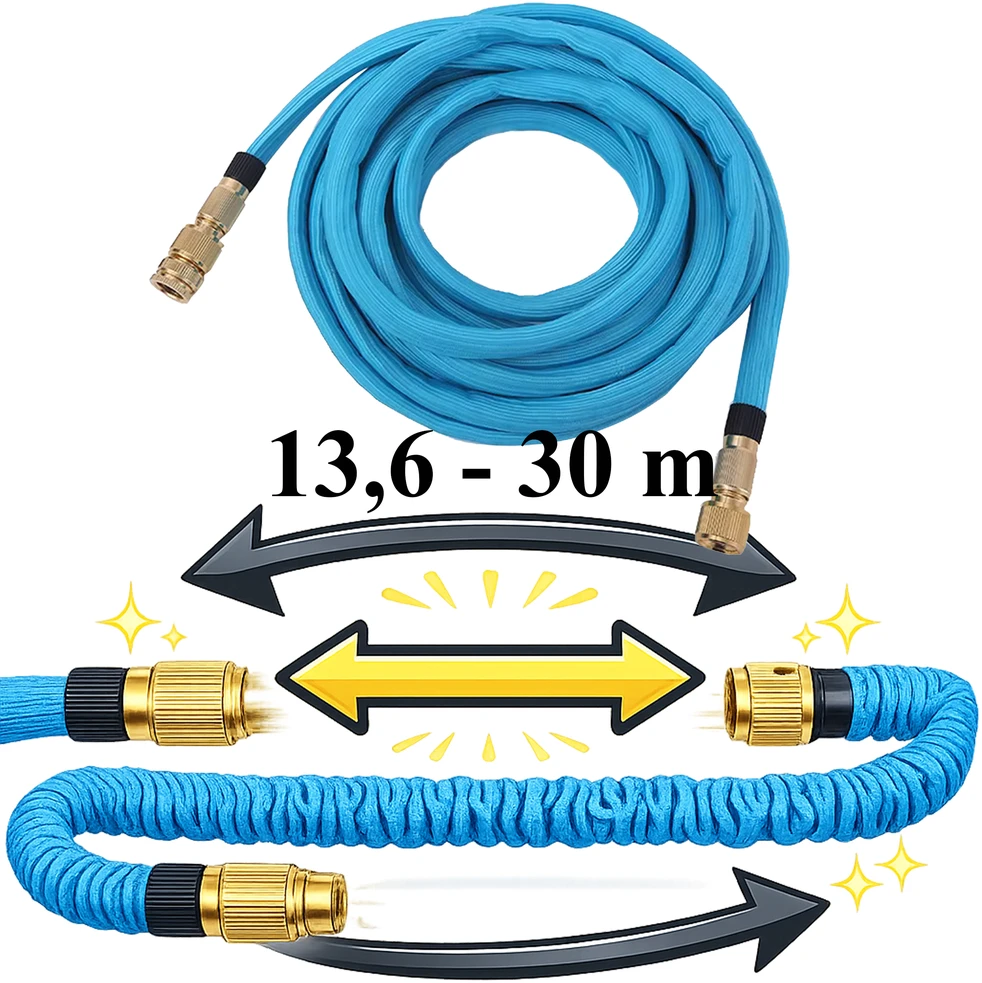 Wąż Žarna Lanksti sodo žarna 13,6–30 m, 1/2 3/4 „Premium“, tvirtos jungtys