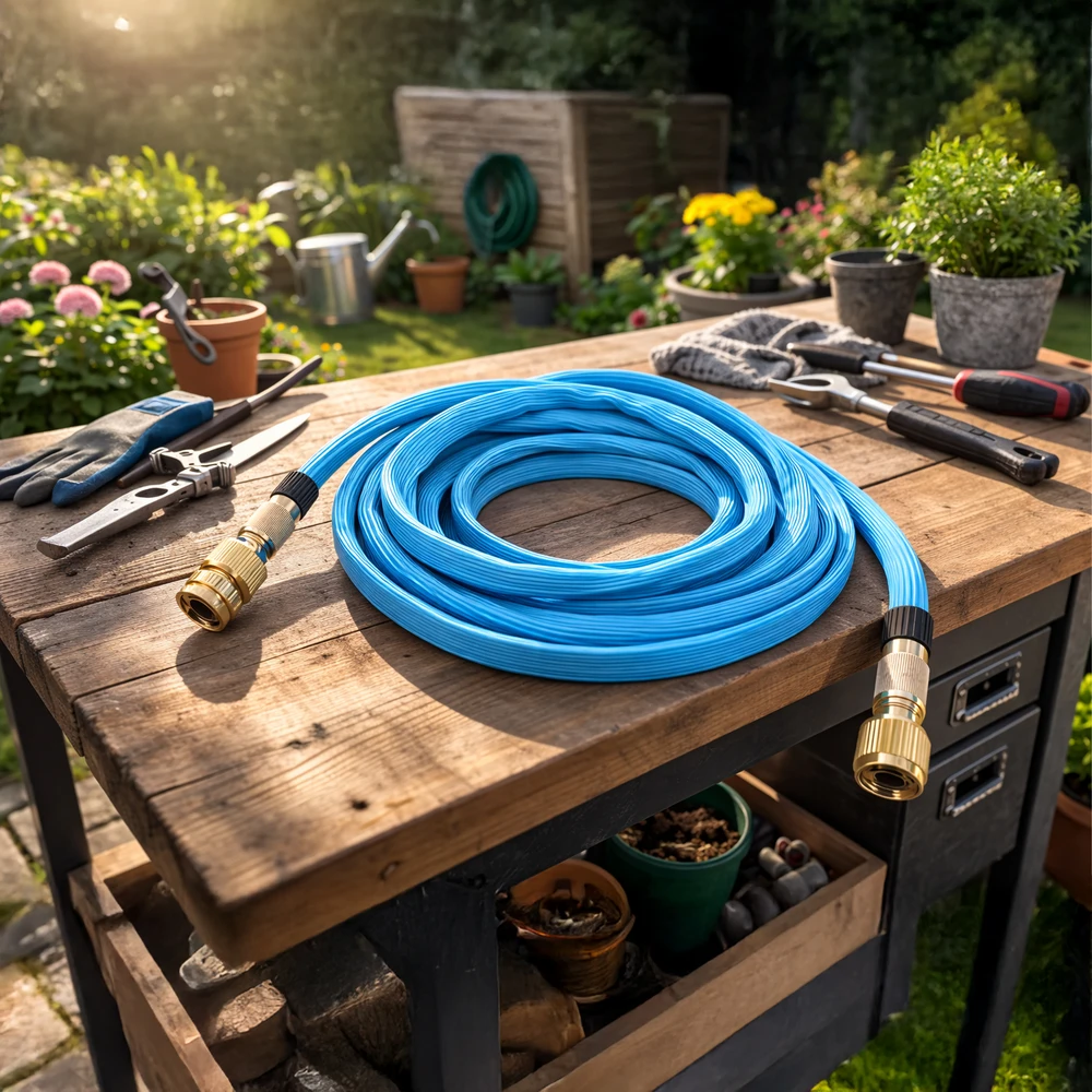 Wąż Žarna Lanksti sodo žarna 6,8–15 m, 1/2 3/4 „Premium“, tvirtos jungtys