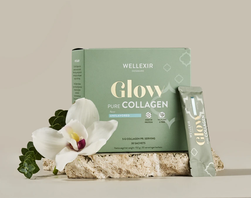 „Wellexir“ – gryno kolageno „Glow Pure“ 30 pakelių dėžutė