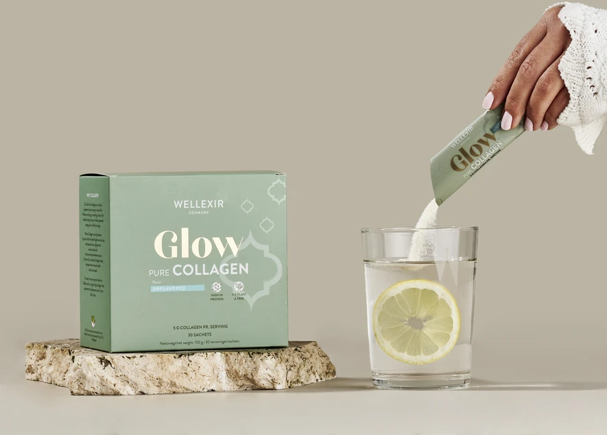 „Wellexir“ – gryno kolageno „Glow Pure“ 30 pakelių dėžutė