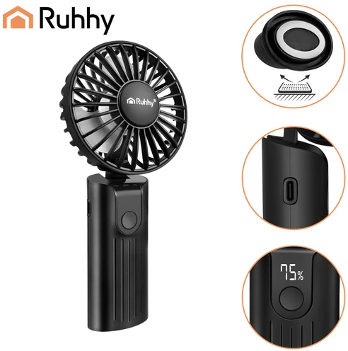 Wentylator Ruhhy Mini Juodas Hand Fan
