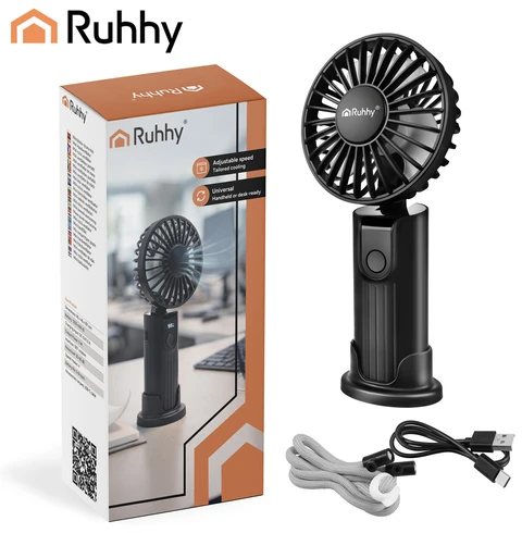 Wentylator Ruhhy Mini Juodas Hand Fan