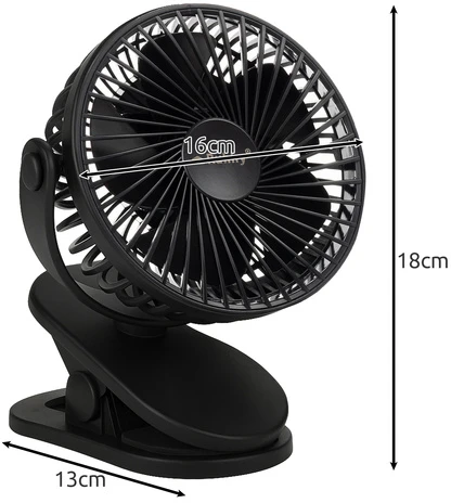 Ventiliatorius Juodas cordless fan Ruhhy 25567