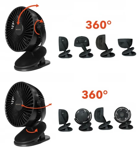 Ventiliatorius Juodas cordless fan Ruhhy 25567