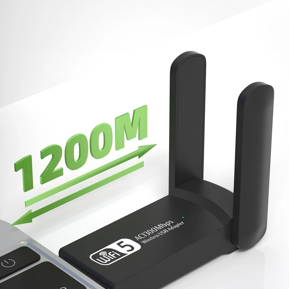 Retoo „Wi-Fi“ tinklo plokštės adapteris, „Wi-Fi USB 3.0“, išorinės antenos, 1300 Mbps, 5 GHz, E628