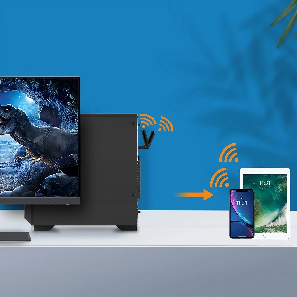Retoo „Wi-Fi“ tinklo plokštės adapteris, „Wi-Fi USB 3.0“, išorinės antenos, 1300 Mbps, 5 GHz, E628