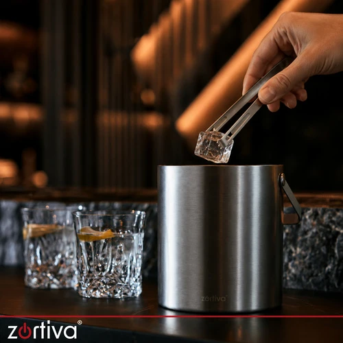Ice Bucket - Tongs + Spoon Zortiva