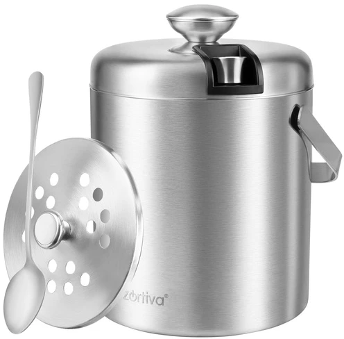 Ice Bucket - Tongs + Spoon Zortiva