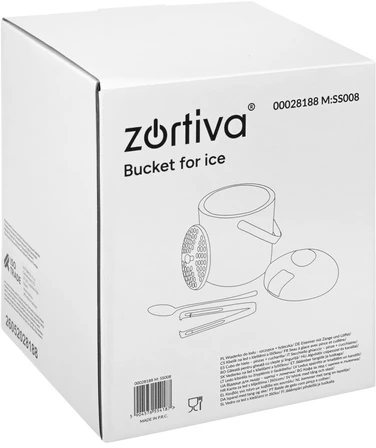 Ice Bucket - Tongs + Spoon Zortiva