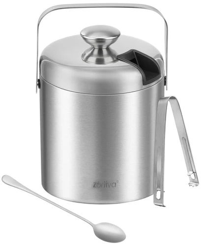 Ice Bucket - Tongs + Spoon Zortiva