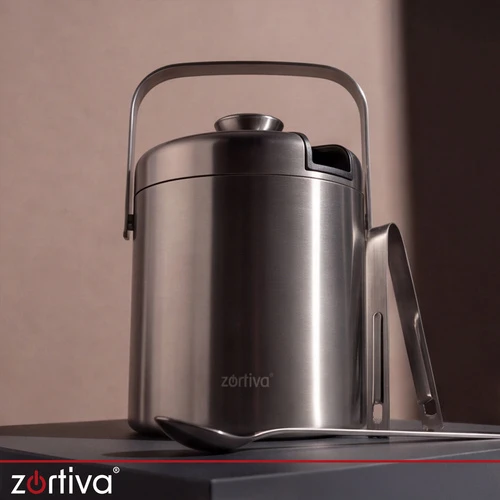 Ice Bucket - Tongs + Spoon Zortiva