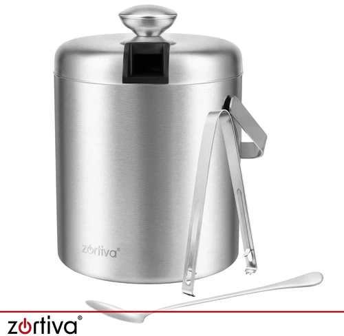 Ice Bucket - Tongs + Spoon Zortiva