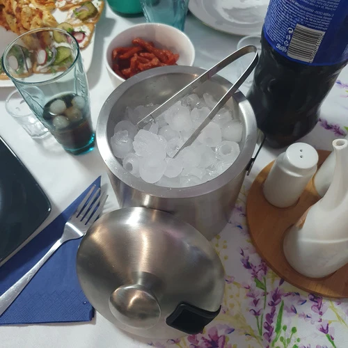 Ruhhy ledo kibirėlis - žnyplės + Ruhha šaukštas