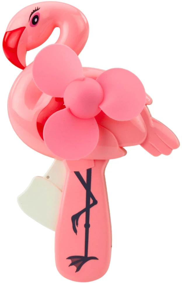 Lean Toys Rankinis ventiliatorius vaikams Flamingo, rožinis, 18.5x12.5 cm