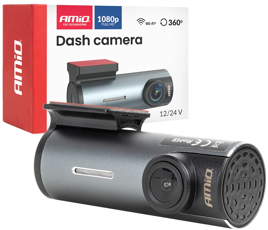 Automobilinis vaizdo registratorius 1K WLAN Wi-Fi Full HD 128 GB AMIO-04798