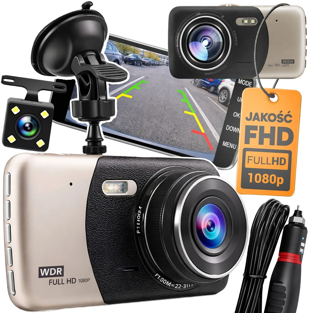 Retoo Automobilinė vaizdo kamera RoadView, 3.8'', Full HD